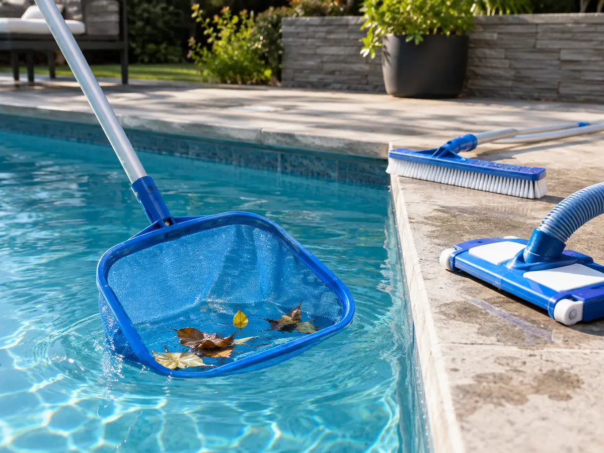 Implementos genéricos para limpieza de piscina