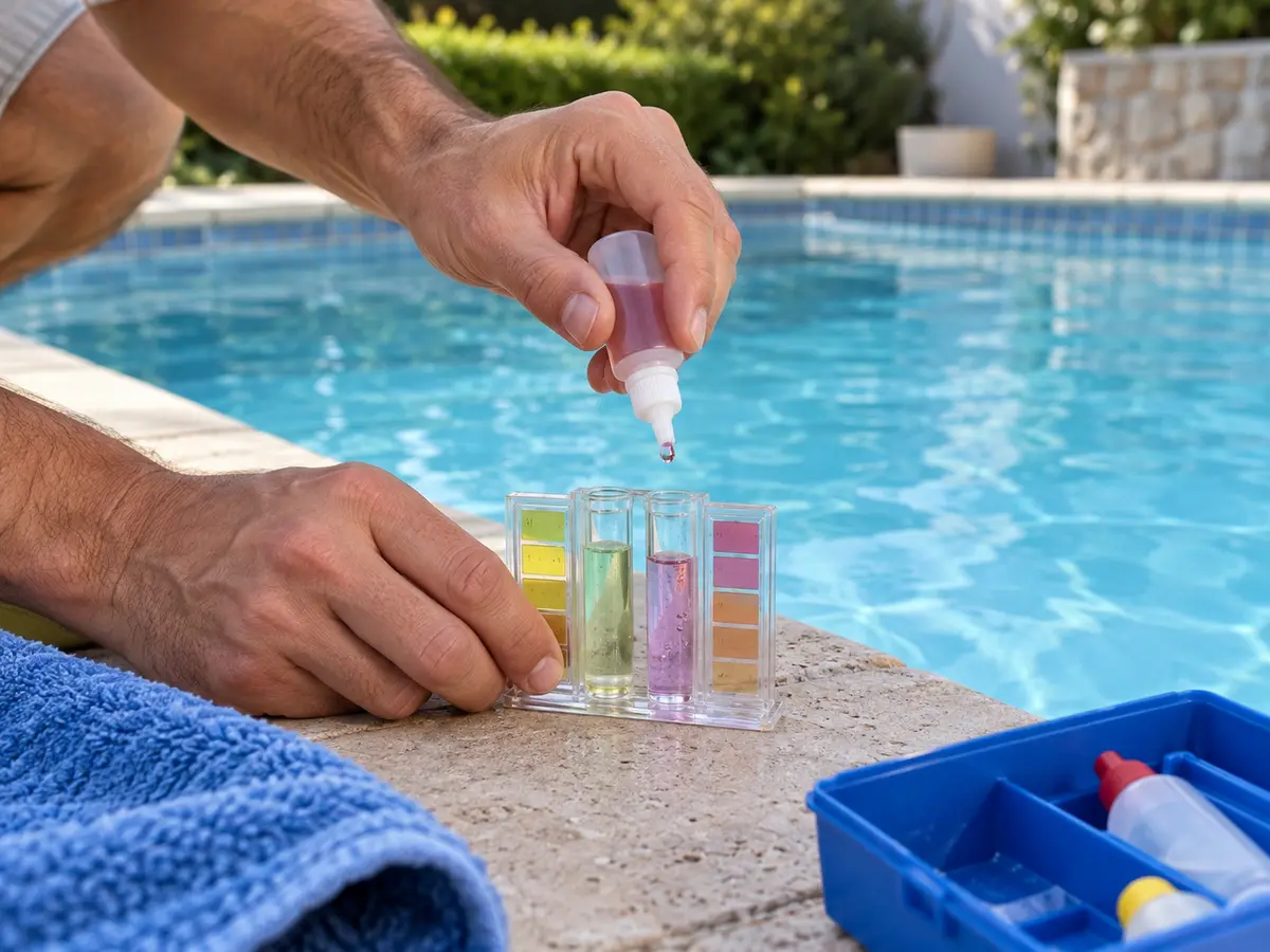 Revisión genérica del agua para mantención de piscina