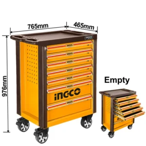 Carro De Herramientas Ingco Industrial Metal 765x465x812mm 7 Cajones