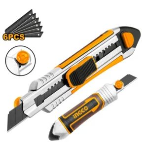 Cuchillo Cartonero Ingco Retractil Industrial 18x100mm