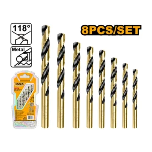 Set Brocas Ingco Para Metal Hss 8 Piezas 2-8mm