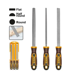 Set Limas Ingco Industrial Para Madera 3 Piezas 200mm/8"