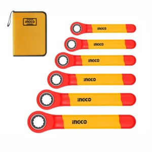 Set Llaves Ingco Corona Chicharra Industrial Aislada Vde 10-19mm 6pza