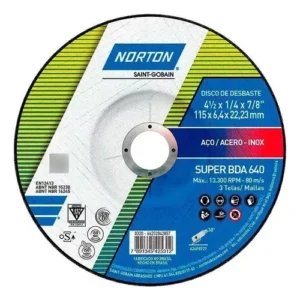 Disco De Debaste Norton Super Bda 640 Metal 115x6,4x22mm 4 1/2"