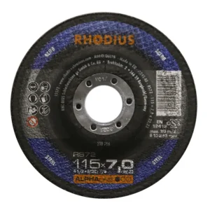 Disco De Debaste Rhodius Rs72 Alphaline I 115x7,0x22,23mm 4 1/2"