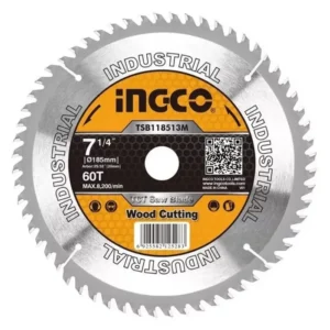 Disco De Sierra Circular Ingco Industrial Madera 60t 185mm 7 1/4"