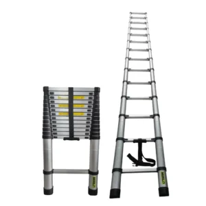 Escalera Telescopica Mirlo 12 PeldaÑos Plegable Aluminio 150kg 4,1m