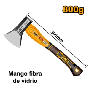 Hacha Ingco Mango Fibra de Vidrio 39cm 800gr