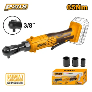 Llave Chicharra Ingco Inalambrica 3/8" 20v/65nm