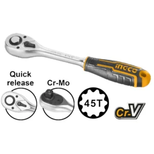 Llave Chicharra Ingco Industrial 45t 3/8"