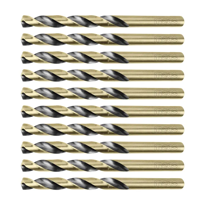 Pack 10 Brocas Ingco Para Metal Hss 3x61mm
