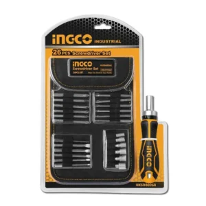Set Destornillador Ingco Puntas Y Dados Ph/sl/pz/hex 26 Piezas