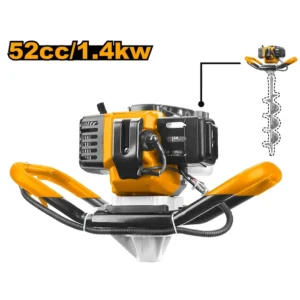 Perforador/ahoyador Ingco Para Tierra A Gasolina 52cc 1,4kw