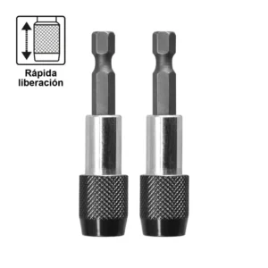 Set Adaptador Ingco Puntas 1/4" 60mm 2 Piezas